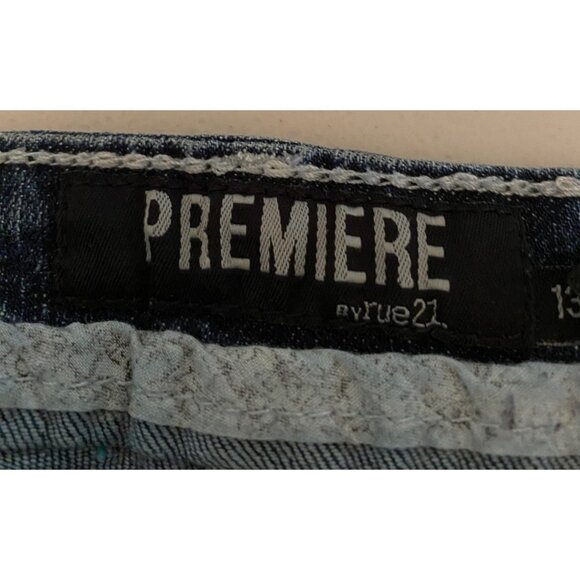 PREMIERE Rue 21 Blue Jeans Denim Pants Embellished Size 13 - Picture 9 of 10